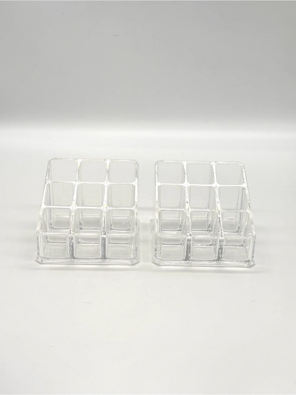 Clear Acrylic Makeup Organizer Set 4pc Lipstick Holder Vanity Storage
